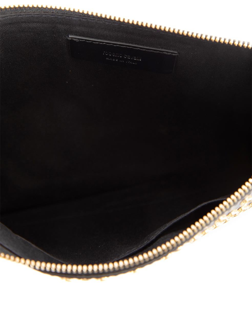 Roberto Cavalli Women's Black Leather Stud Embellished Clutch 2