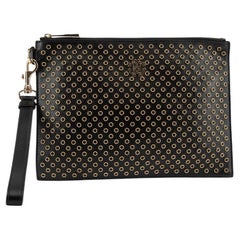 Roberto Cavalli Women's Black Leather Stud Embellished Clutch