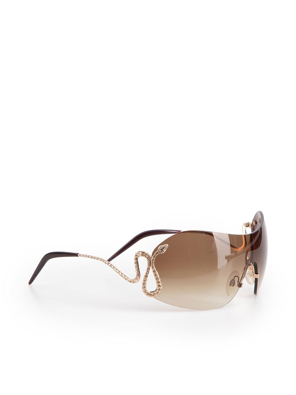 CONDIT ist sehr gut. Kaum sichtbare Abnutzungserscheinungen an der Sonnenbrille sind bei diesem gebrauchten Roberto Cavalli Designer-Wiederverkaufsartikel zu erkennen. Diese Sonnenbrille wird mit Originaletui