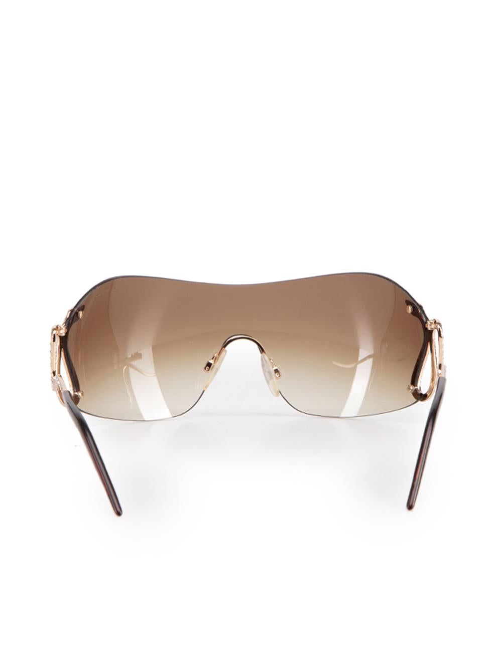 Roberto Cavalli Damen Brown Snake Shield Sonnenbrille im Zustand „Gut“ in London, GB