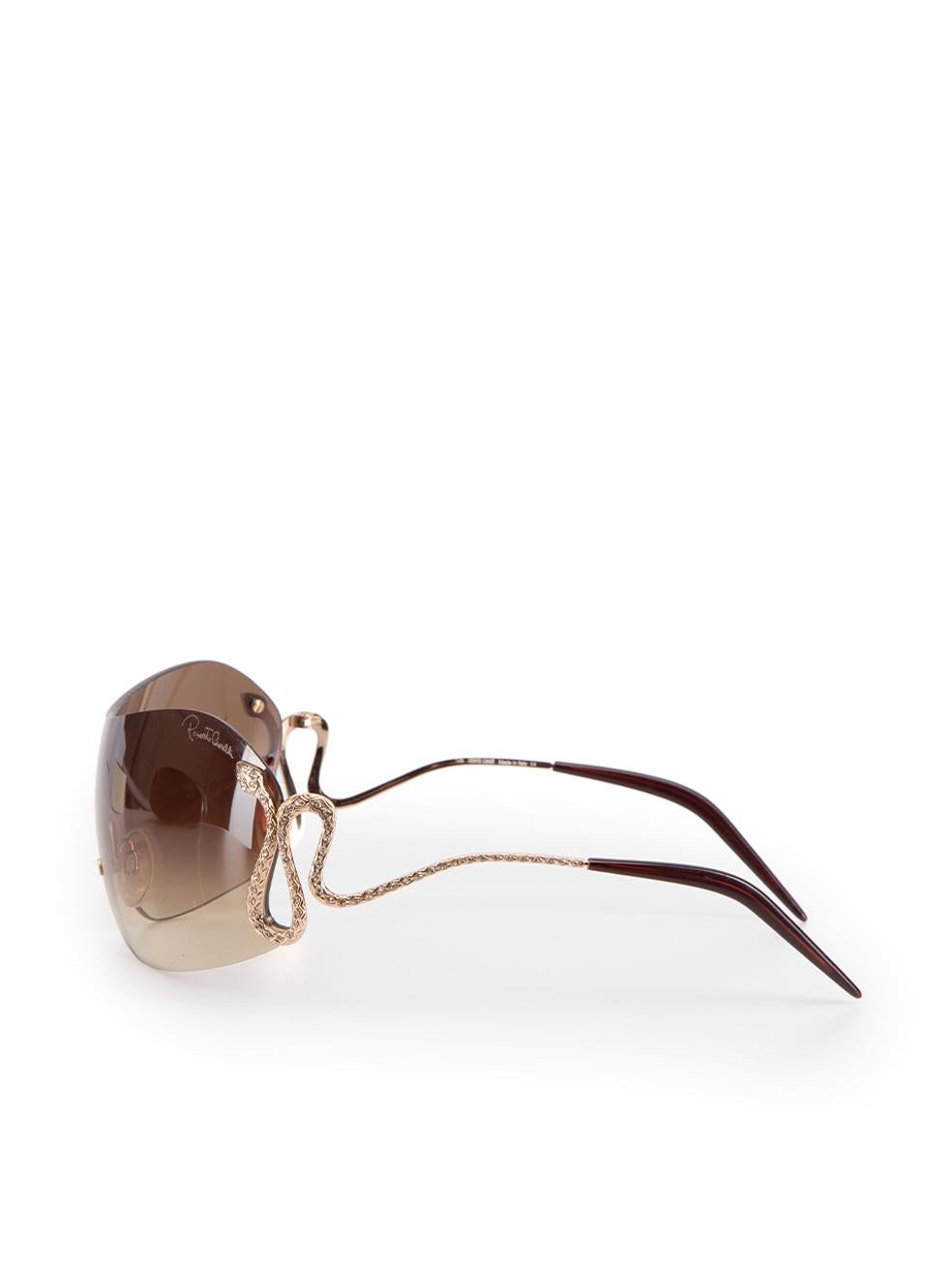 Roberto Cavalli Damen Brown Snake Shield Sonnenbrille 1