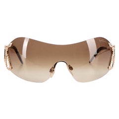 Roberto Cavalli Damen Brown Snake Shield Sonnenbrille