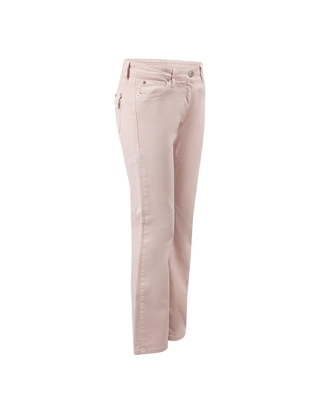 CONDITION is Very good. Minimal wear to jeans is evident. Minimal wear to the denim fabric at the hemline which is discoloured and has some stains on this used Roberto Cavalli designer resale item.



Details


Pink

Denim

Straight