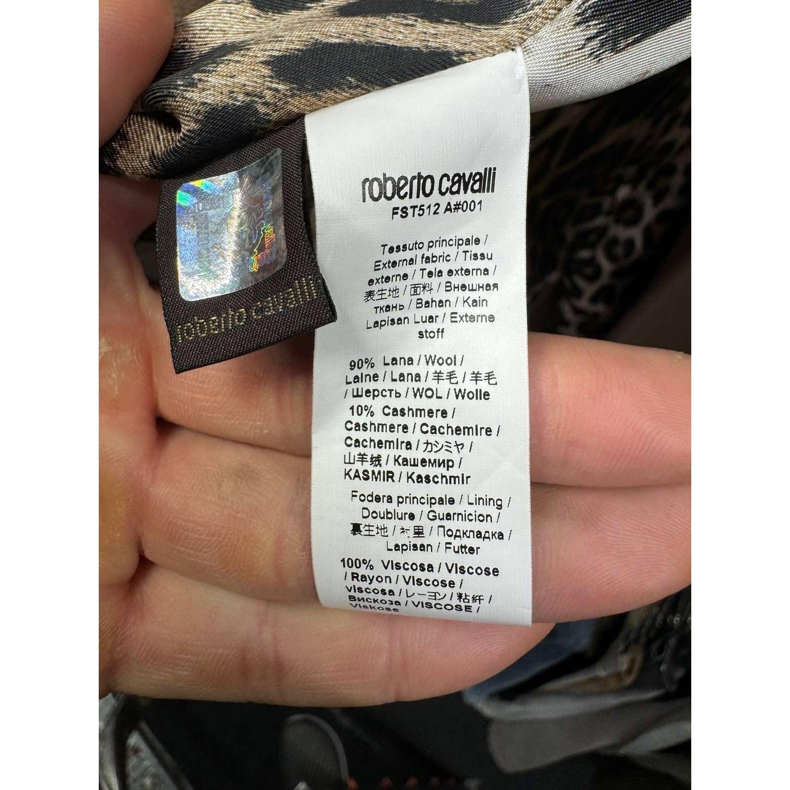 Manteau en laine et cachemire Roberto Cavalli - Taille 42/ M Pour femmes en vente