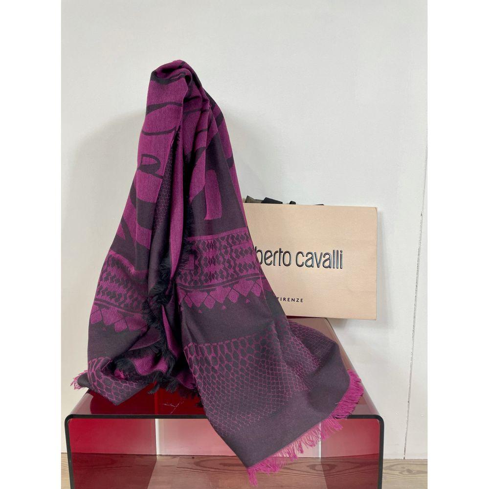 Women's Roberto Cavalli Wool Stole in Purple  For Sale