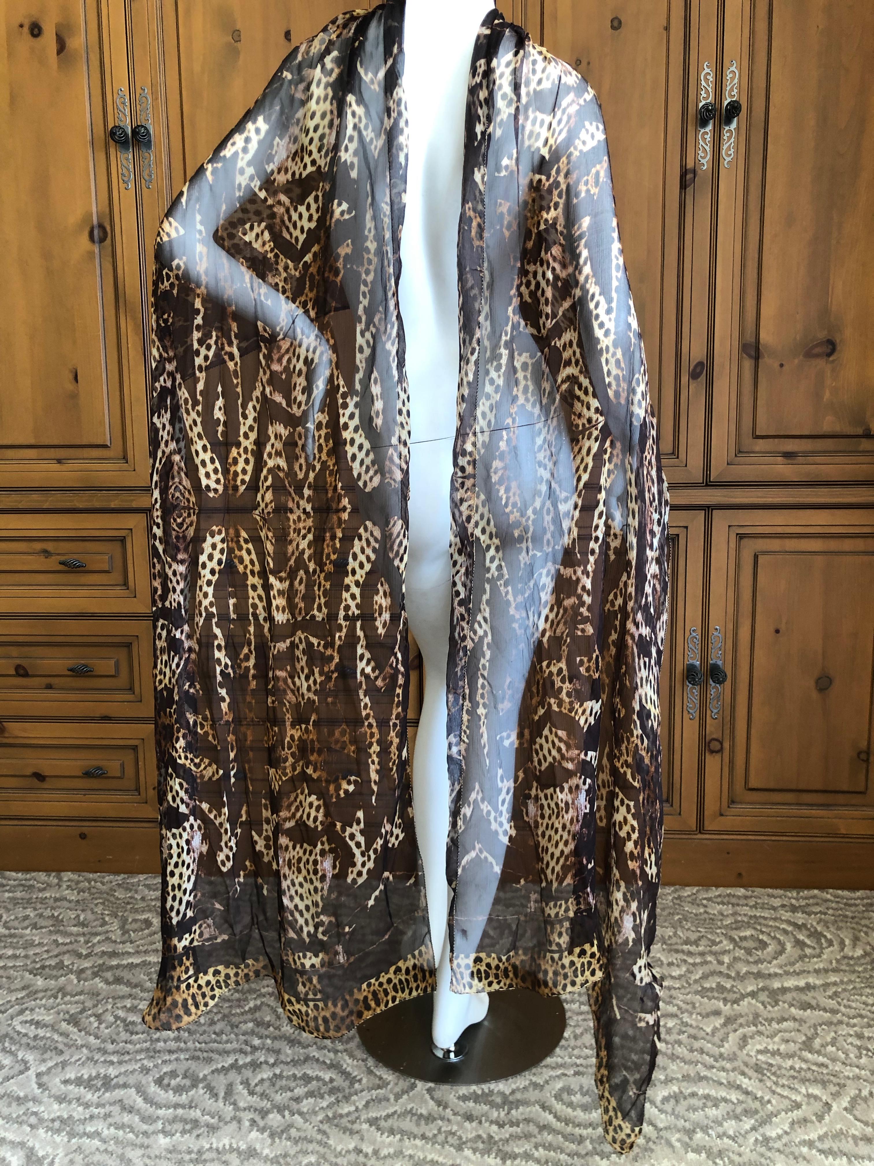 Yves Saint Laurent Large Leopard Print Silk Shawl
 Excellent condition
120