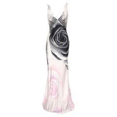 Roberto Cavalli Zebra and Rose Pattern Knot Dress