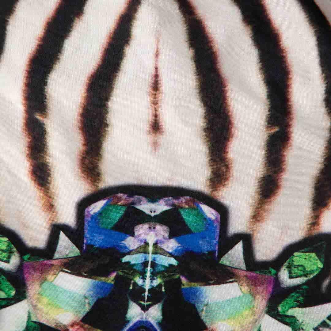 Roberto Cavalli Zebra Printed V-Neck Top Size S In Good Condition In London, GB