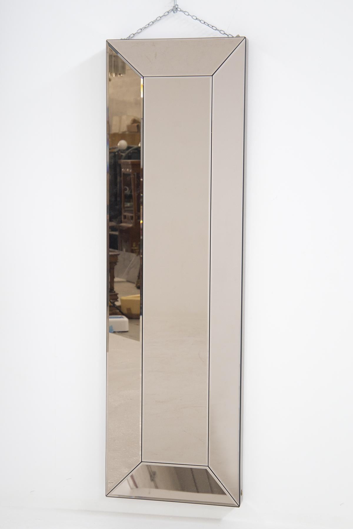 Late 20th Century Roberto Cavalli Wall Mirror in Fumè Glass, Original Label