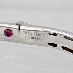 Roberto Coin 0.33ctw Diamond Capri Bangle Bracelet 18k White Gold 6