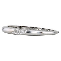 Roberto Coin 0.33ctw Diamond Capri Bangle Bracelet 18k White Gold 6