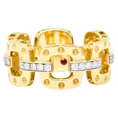 Roberto Coin 0.40 Carat Diamond 18 Karat Gold Pois Moi Link Band Ring