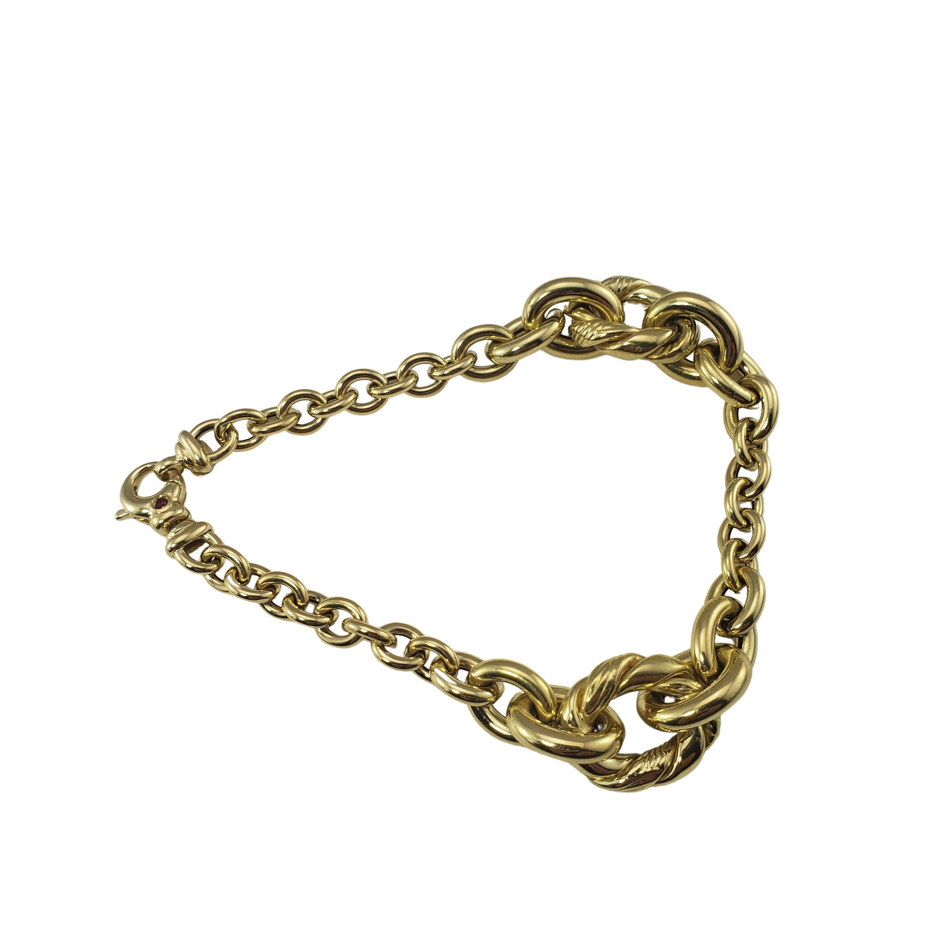Roberto Coin 18 Karat Yellow Gold Link Bracelet In Good Condition In Washington Depot, CT
