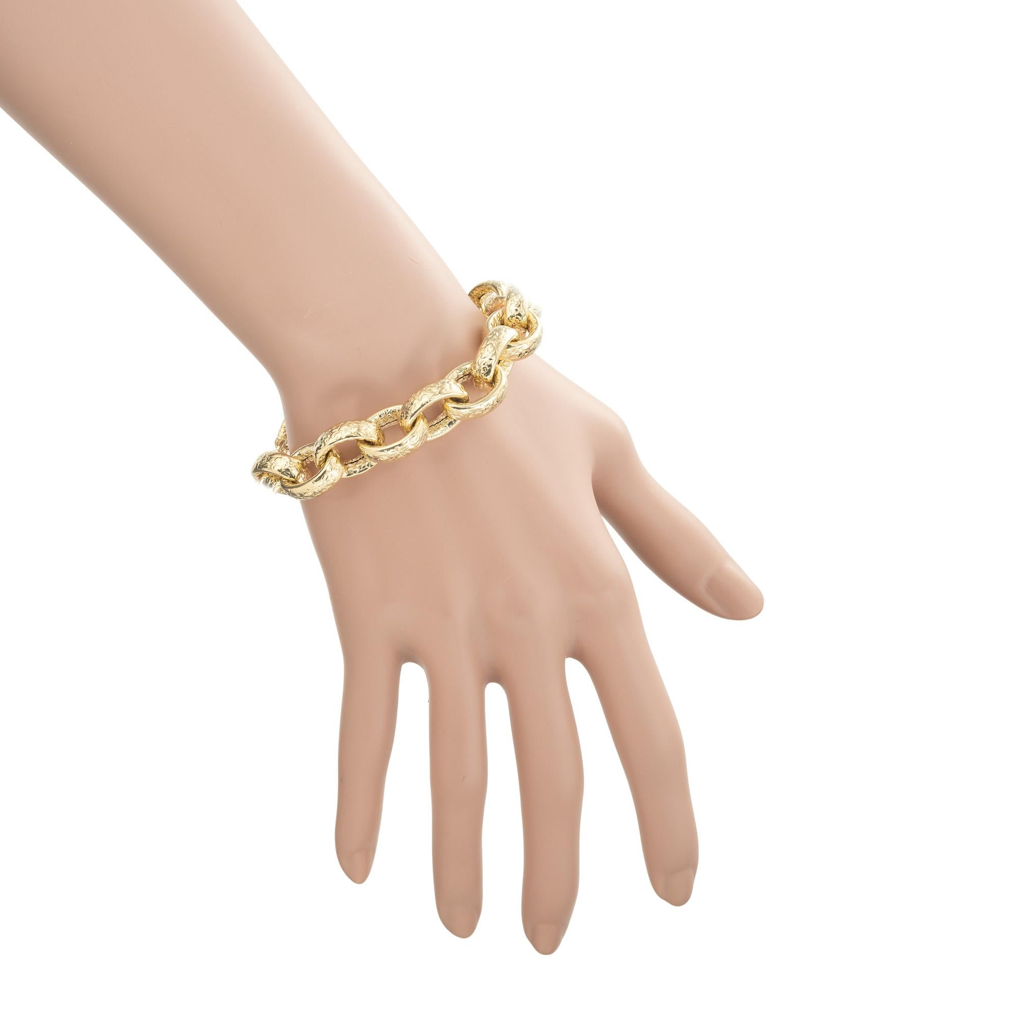 Donna Roberto Coin - Bracciale ovale a maglie ovali in oro giallo e rubino .15 in vendita