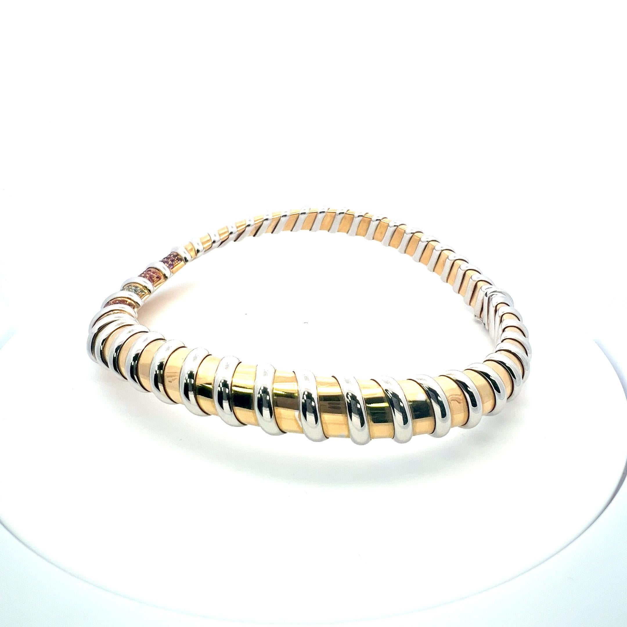 Roberto Coin 15.00 Carat Round Brilliante Diamond 18K Gold Gems Stone Necklace Bon état - En vente à New York, NY