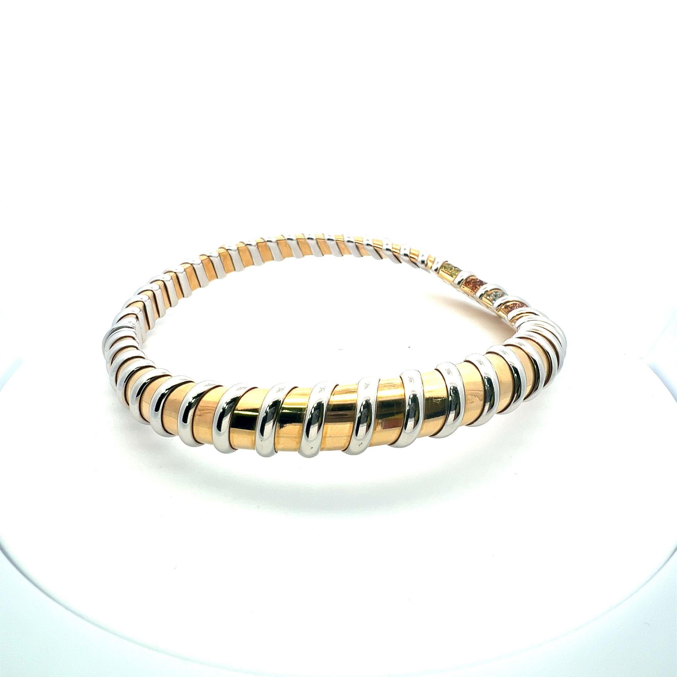 Roberto Coin 15.00 Carat Round Brilliante Diamond 18K Gold Gems Stone Necklace en vente 2