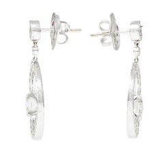 Roberto Coin 1.69 Carats Diamond 18 Karat White Gold Cento Drop Earrings