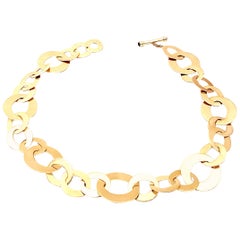 Roberto Coin 18 Karat Chic and Shine Collection Toggle Clasp Large Necklace