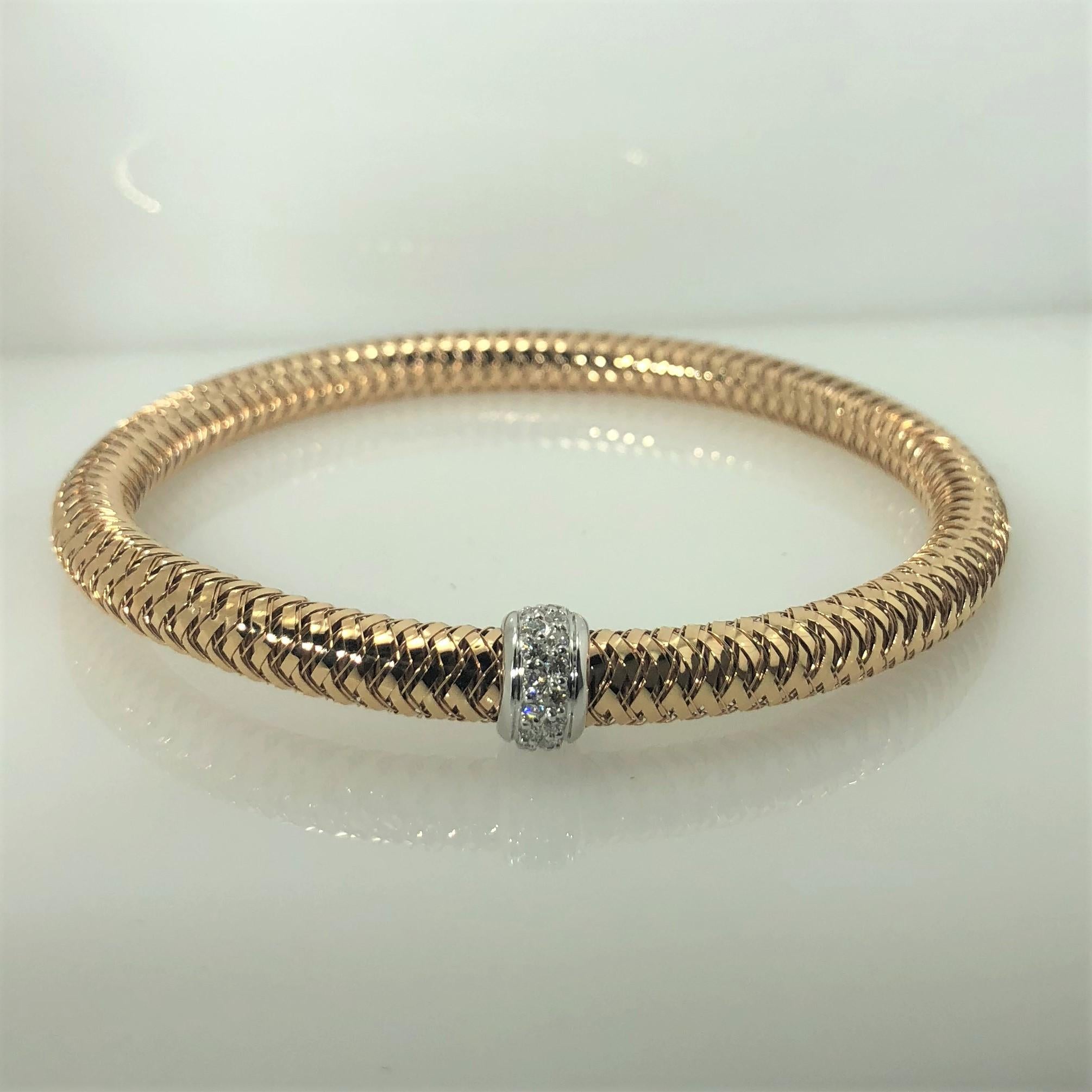 Roberto Coin 18 KT Rose Gold and Diamond 