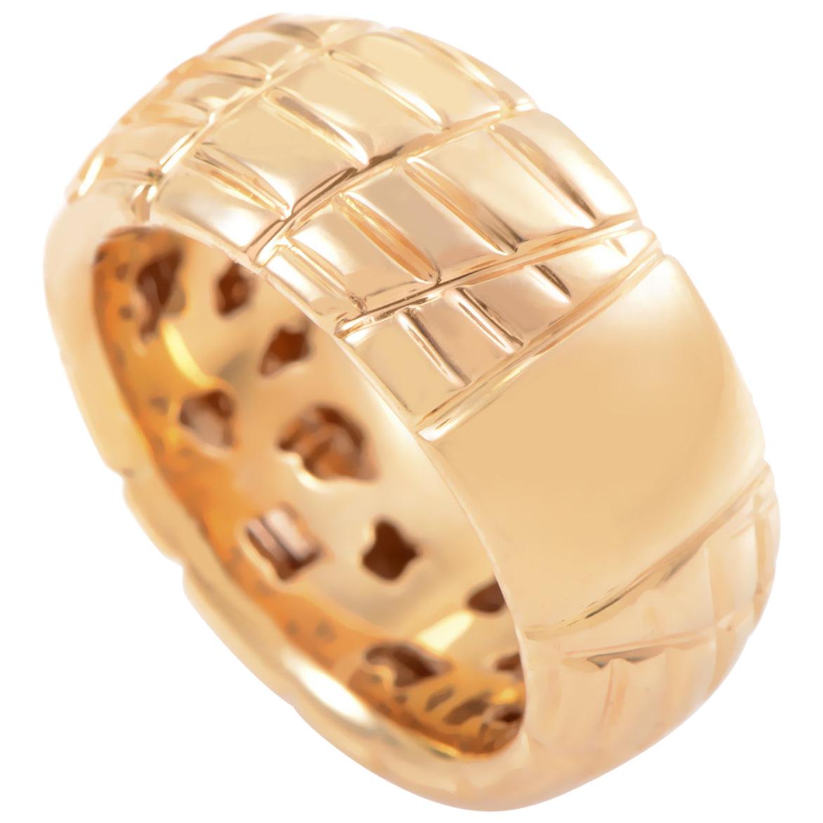 Roberto Coin 18 Karat Rose Gold Textured Band Ring