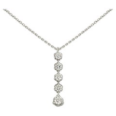 Roberto Coin, collier pendentif en or blanc 18 carats et diamants, Italie