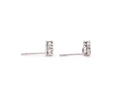 Roberto Coin 18 Karat White Gold Diamond Circle Stud Earrings
