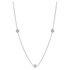 Roberto Coin 18 Karat White Gold Diamonds by The Yard Necklace Roberto Coin 18 Karat White Gold Diamonds by The Yard Necklace