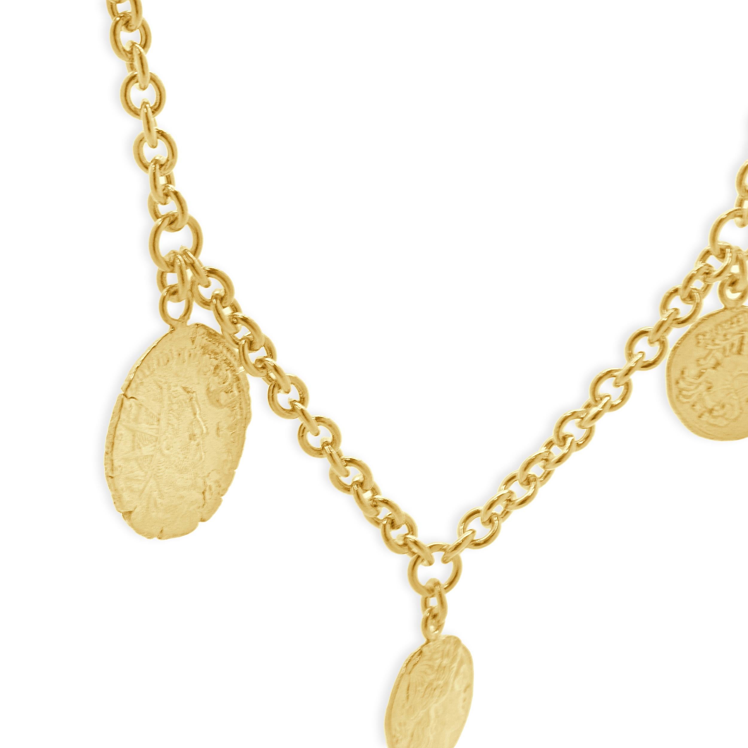 Designer: Roberto Coin
Material: 18K yellow gold
Weight: 72.22
Dimensions: necklace measures 32-inches long