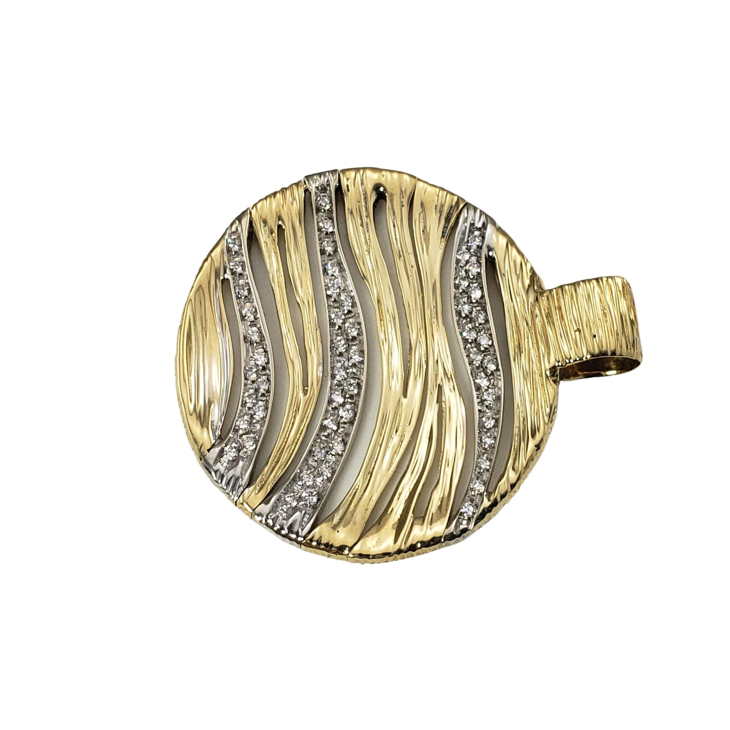 Brilliant Cut Roberto Coin 18 Karat Yellow Gold and Diamond Elfantino Pendant