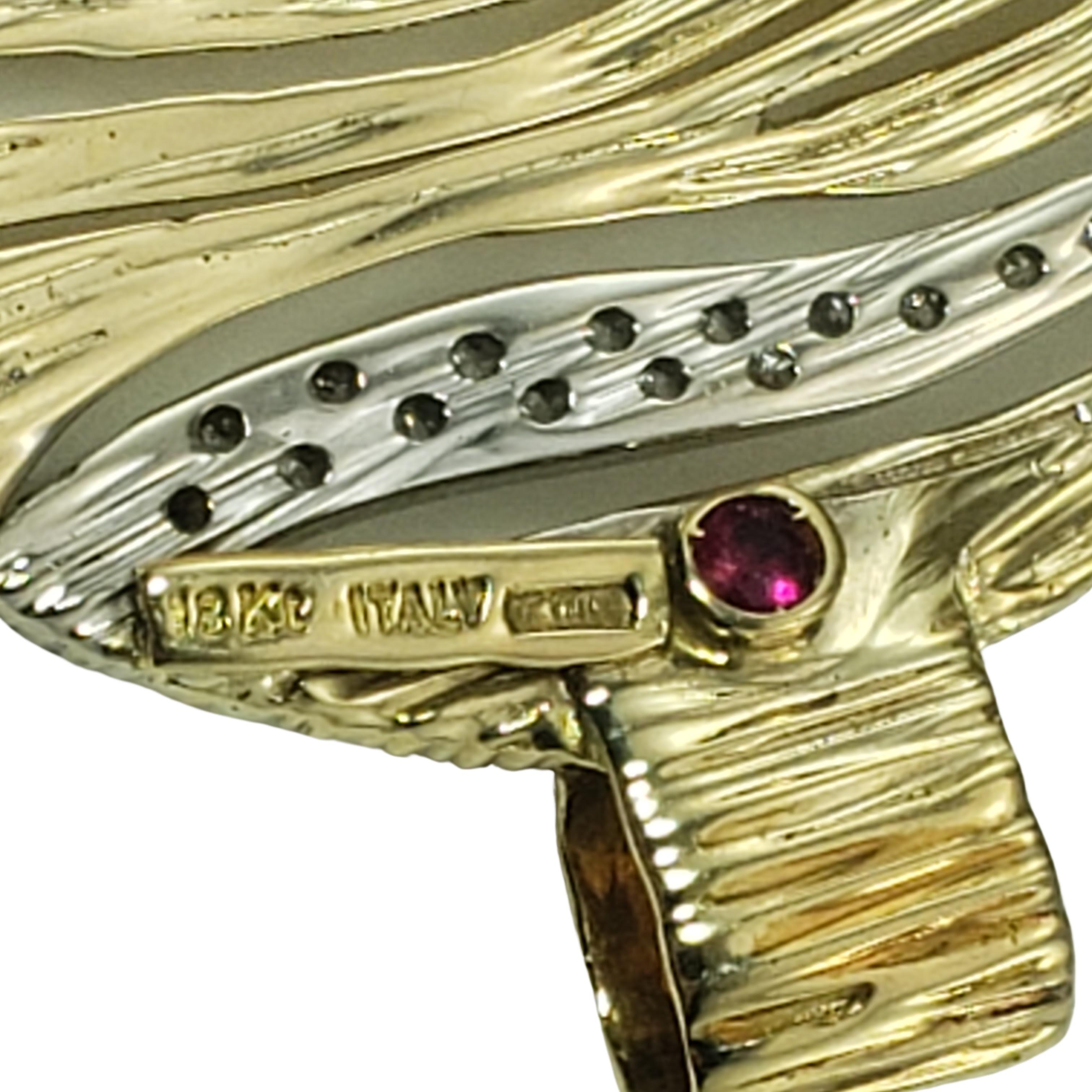 Roberto Coin 18 Karat Yellow Gold and Diamond Elfantino Pendant 1