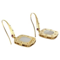 Roberto Coin Boucles d'oreilles pendantes Pois Moi en or jaune 18 carats et nacre