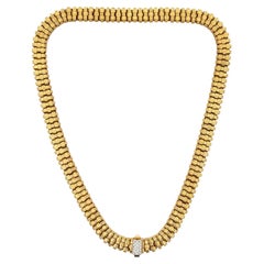 Roberto Coin 18 Karat Yellow Gold Appassionata Diamond Clasp Link Necklace