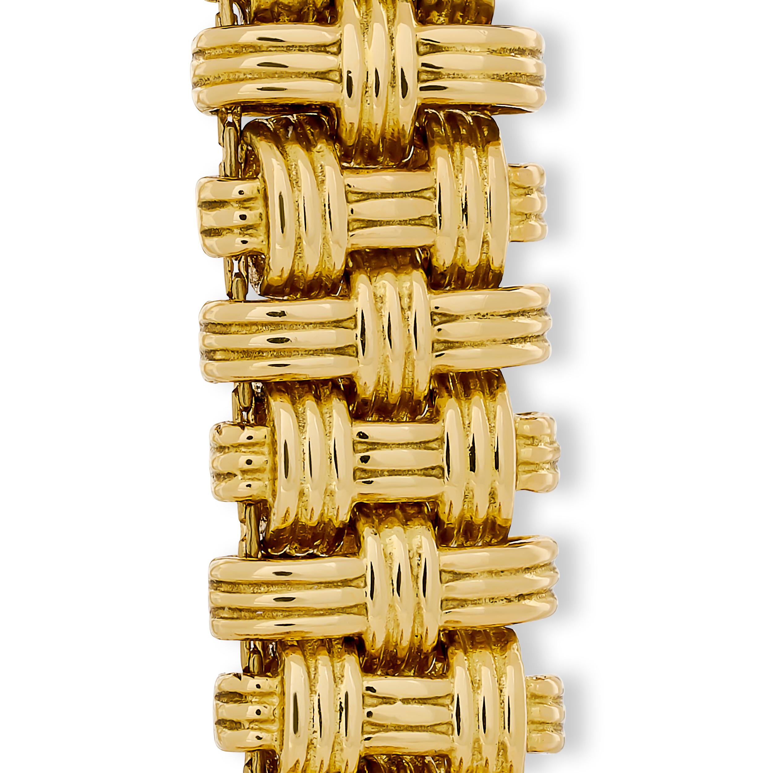 Taille ronde Roberto Coin Collier Appassionata en or jaune 18 carats avec fermoir en diamants en vente