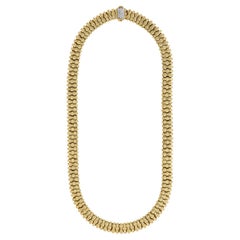 Roberto Coin 18 Karat Yellow Gold Appassionata with Diamond Clasp Necklace