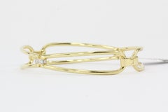 Roberto Coin 18 Karat Yellow Gold Classic Parisienne Diamond Bangle