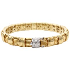 Roberto Coin 18 Karat Yellow Gold Diamond Appasionata Bracelet