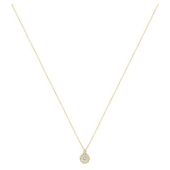 Roberto Coin 18 Karat Yellow Gold Diamond Cluster Necklace