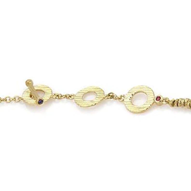Round Cut Roberto Coin 18 Karat Yellow Gold, Diamond, Elephant Skin, Dangle Stick Necklace