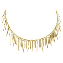 Roberto Coin 18 Karat Yellow Gold Elephant Skin Tassel Fringe Necklace