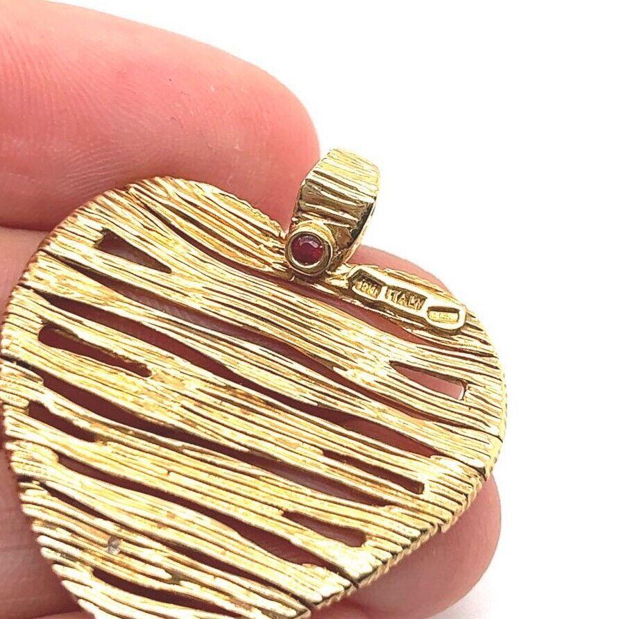 Roberto Coin 18 Karat Yellow Gold Elephantino Heart Pendant 1