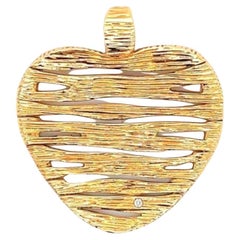 Roberto Coin 18 Karat Yellow Gold Elephantino Heart Pendant