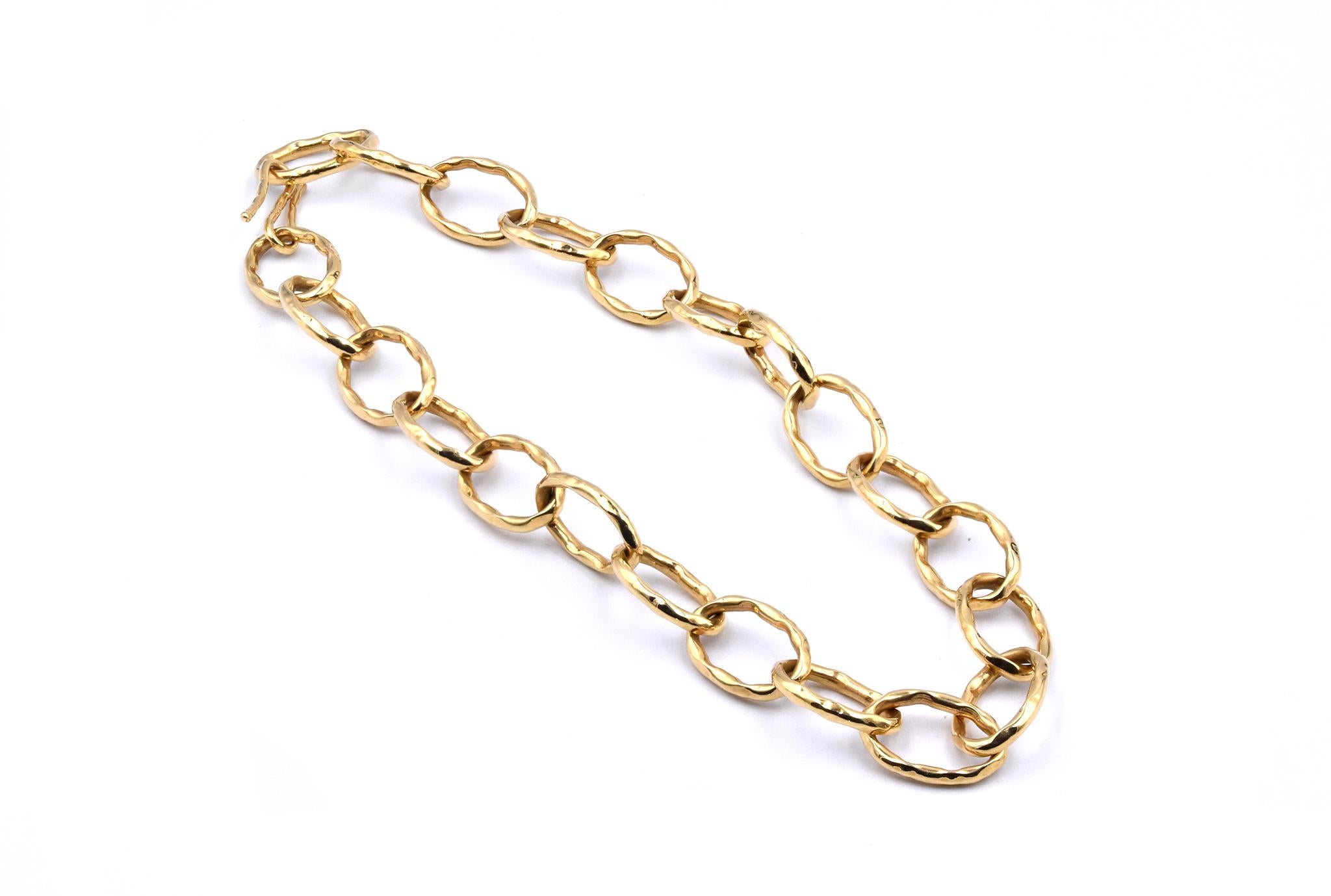 Designer: Roberto Coin
Material: 18K yellow gold
Weight: 37.04 grams
Measurements: necklace measures 18-inches 
