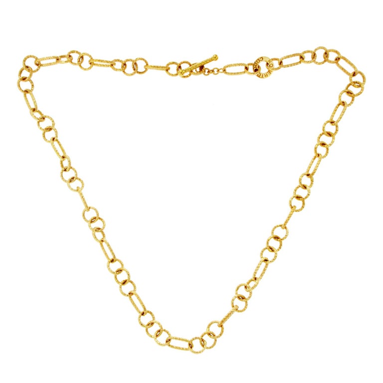 Roberto Coin 18 Karat Yellow Gold Link Chain Necklace at 1stDibs