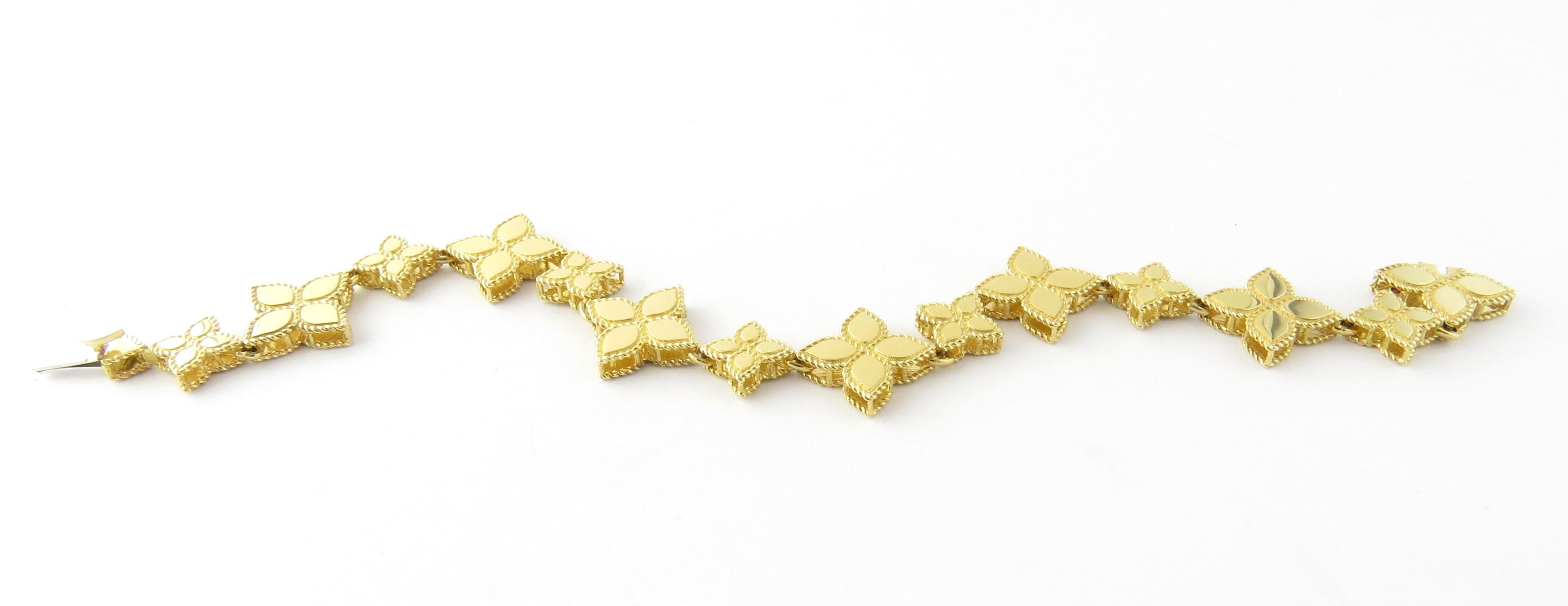Roberto Coin 18 Karat Yellow Gold Princess Flower Collection Bracelet 1