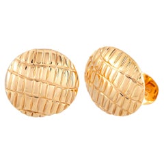 Roberto Coin 18 Karat Yellow Gold Round Cufflinks