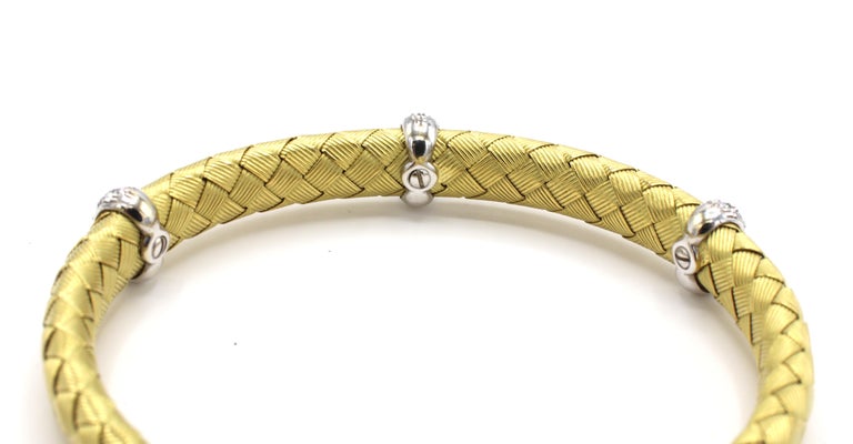 Roberto Coin Love By The Yard 18ct Yellow Gold Diamond Bracelet D  ADR777BR3232 W