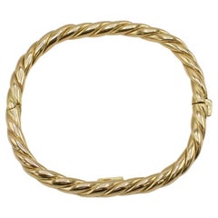 Roberto Coin 18 Karat Yellow Gold Twist Bangle Bracelet 