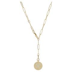 Roberto Coin 18 Karat Yellow Gold Venetian Princess Diamond Medallion Necklace