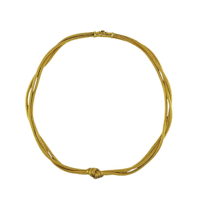 Roberto Coin - Collana con nodo a più fili in oro 18k in vendita 3