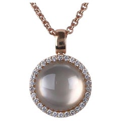 Roberto Coin 18k Halo Pendant Necklace